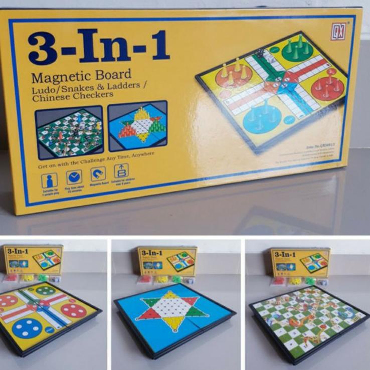 Limited - Ludo, Ular Tangga, Halma Magnet 3 in 1 .,
