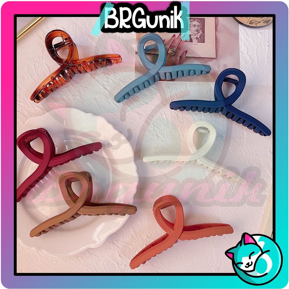 BRGUNIK Jepitan Jedai Salon Besar Silang Bulat Matte 11cm | Jedai Salon Doff Besar Jedai Import R689 707