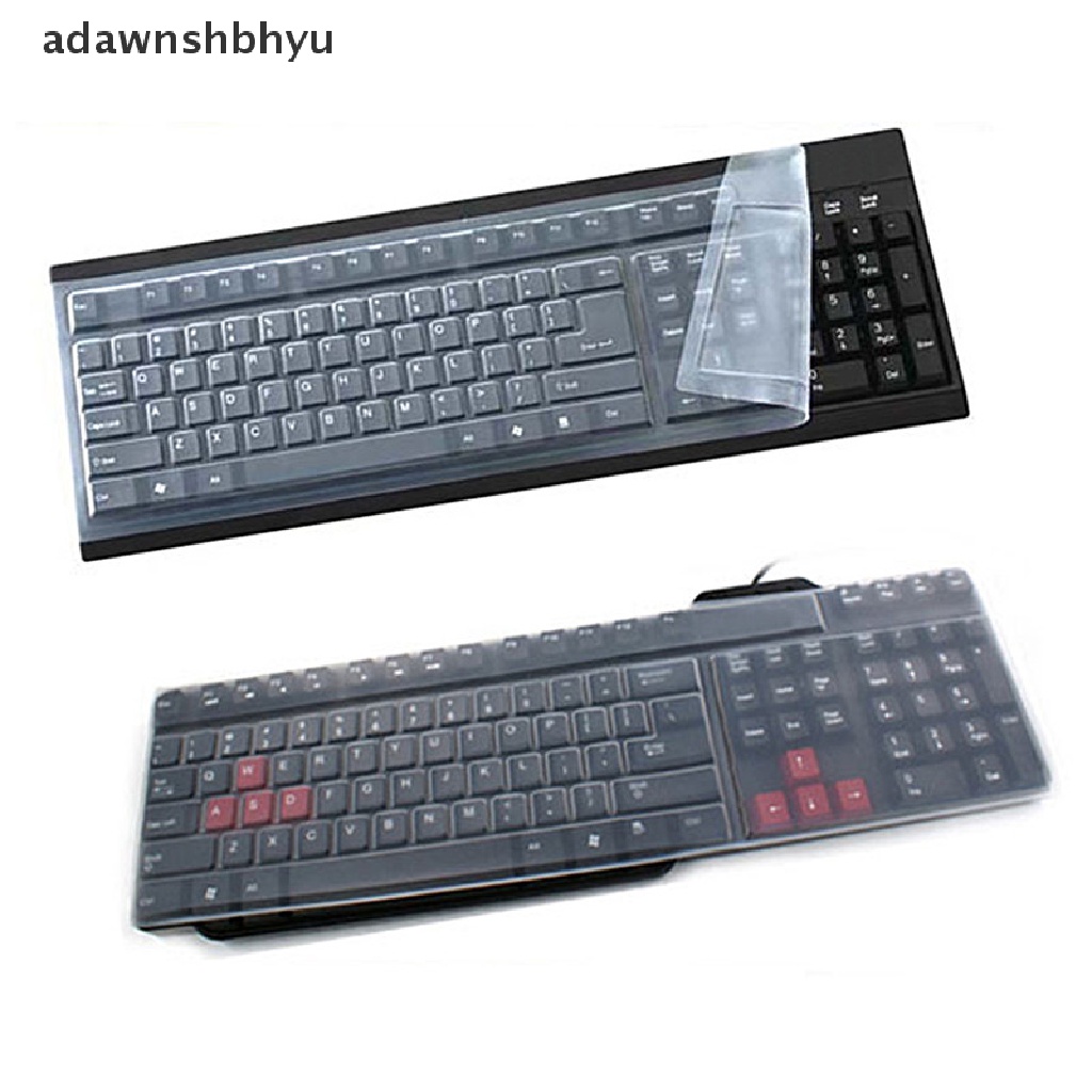 1 Pc Skin Cover Pelindung Keyboard Komputer Desktop Universal Bahan Silikon