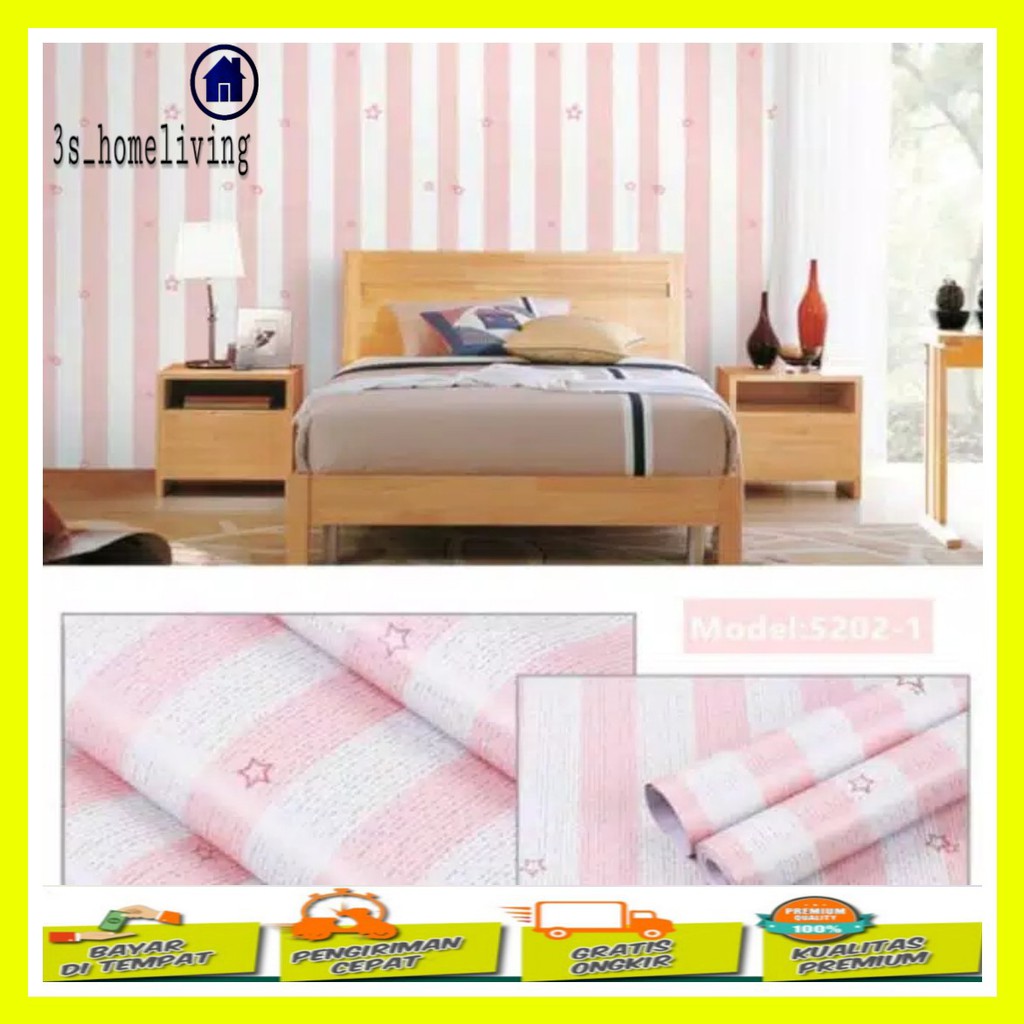 Wallpaper Dinding Bintang Pink Wallpaper Bintang Pink Wallpaper Salur Wallpaper Pink
