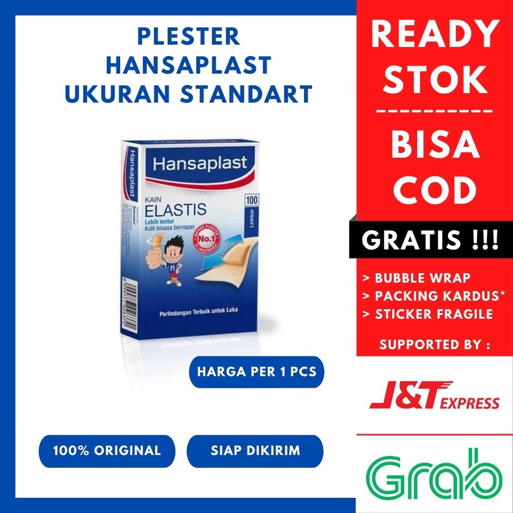 ECER Plester Hansaplast Ukuran Standart Elastis Per Strip Pcs