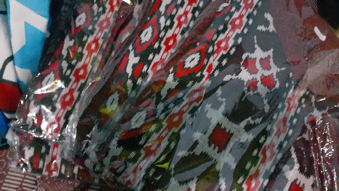 Batik Couple Keluarga Sania Ruffle Couple Batik Ori Ndoro Jowi Motif Mega Merah