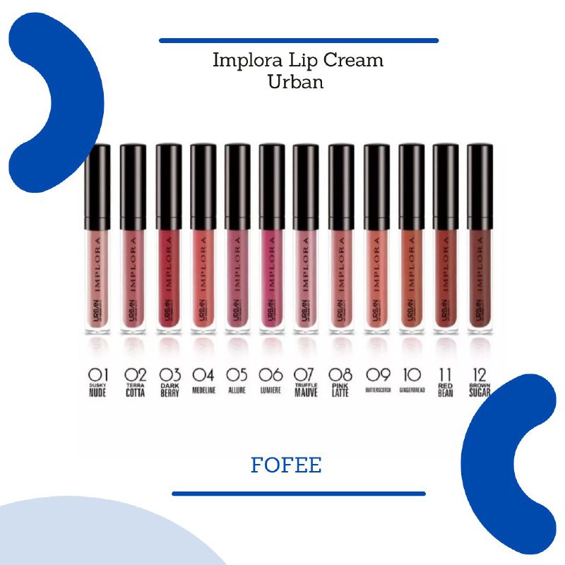 [LOCAL] - IMPLORA LipCream Urban Lip Cream Matte Original BPOM Lipstik Lipcream Lipstick