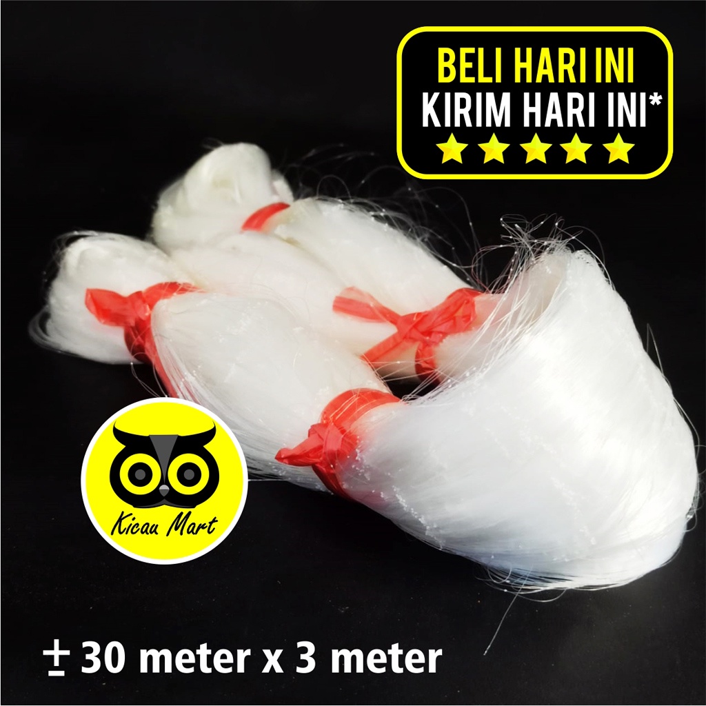 Jaring Emprit Jaring Padi Bird Net Nest Jaring Burung Pipit Perkutut Tekukur Jaring Sawah Tanaman Anti Hama 0,12 3″ 5 Md X 100 Yds