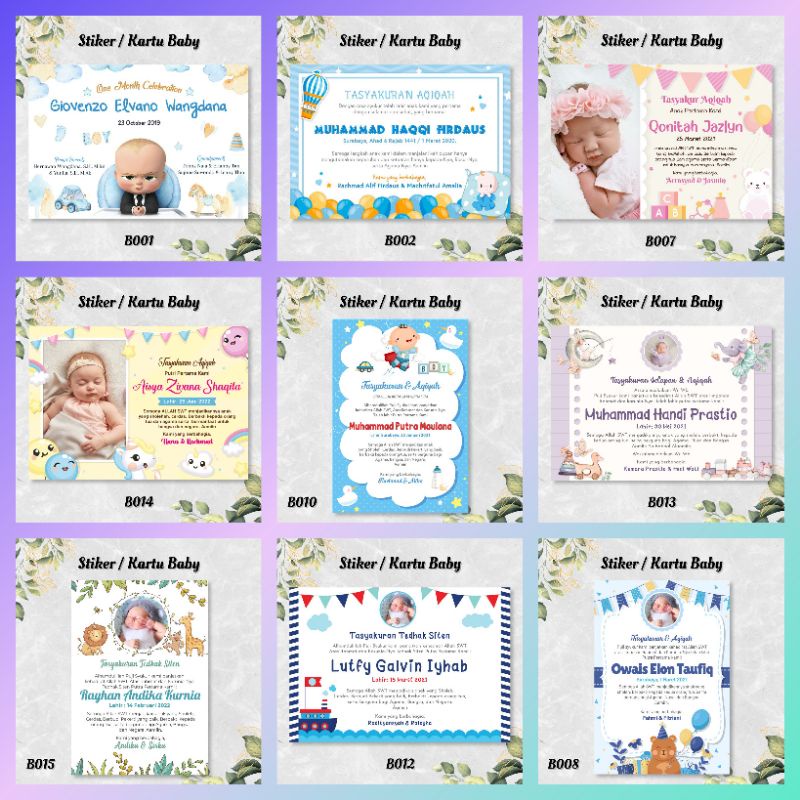 

(PO 2-3 Hari) Sticker / Kartu Bayi 1 satu bulanan One Month Baby Manye Man Yue Tasyakuran Selapan Akikah Aqiqah Tedhak Siten murah bagus lucu esthetic