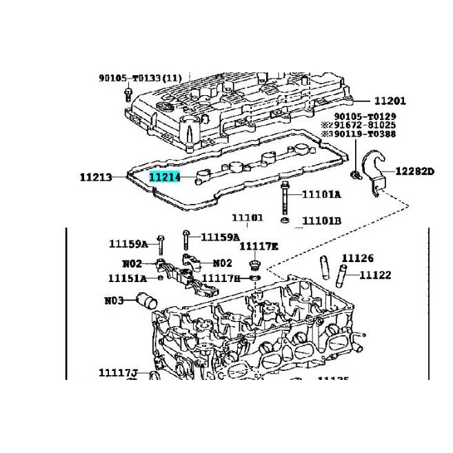 ✲ 11214-0C010 / 11214-0C011 Paking Busi Innova, Fortuner, Hilux ☺