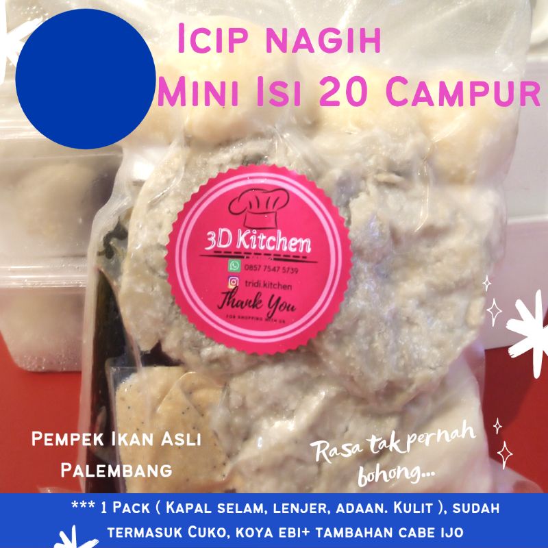 

Pempek mini3D Icip Nagih20 Campur