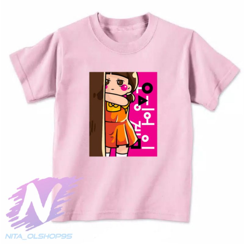 baju boneka squid game kaos anak squid game karakter boneka