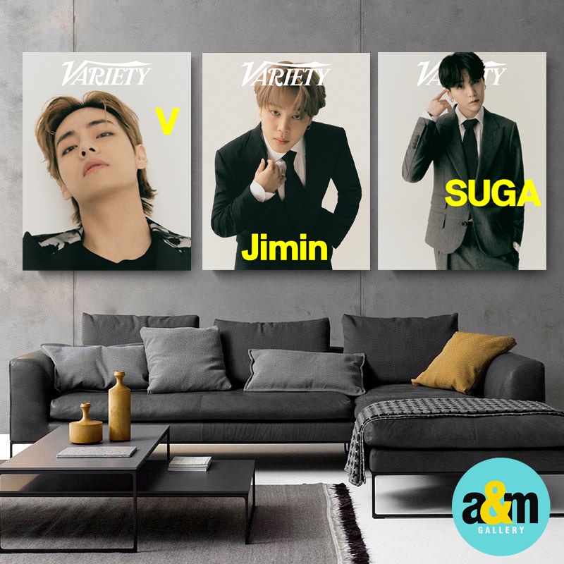 Poster Kayu BTS VARIETY  VERSION JIN RM SUGA JUNGKOOK J-HOPE JIMIN V I Hiasan Dinding Dekorasi Kamar I Poster Kayu K-POP Dekorasi Kamar - A&amp;M