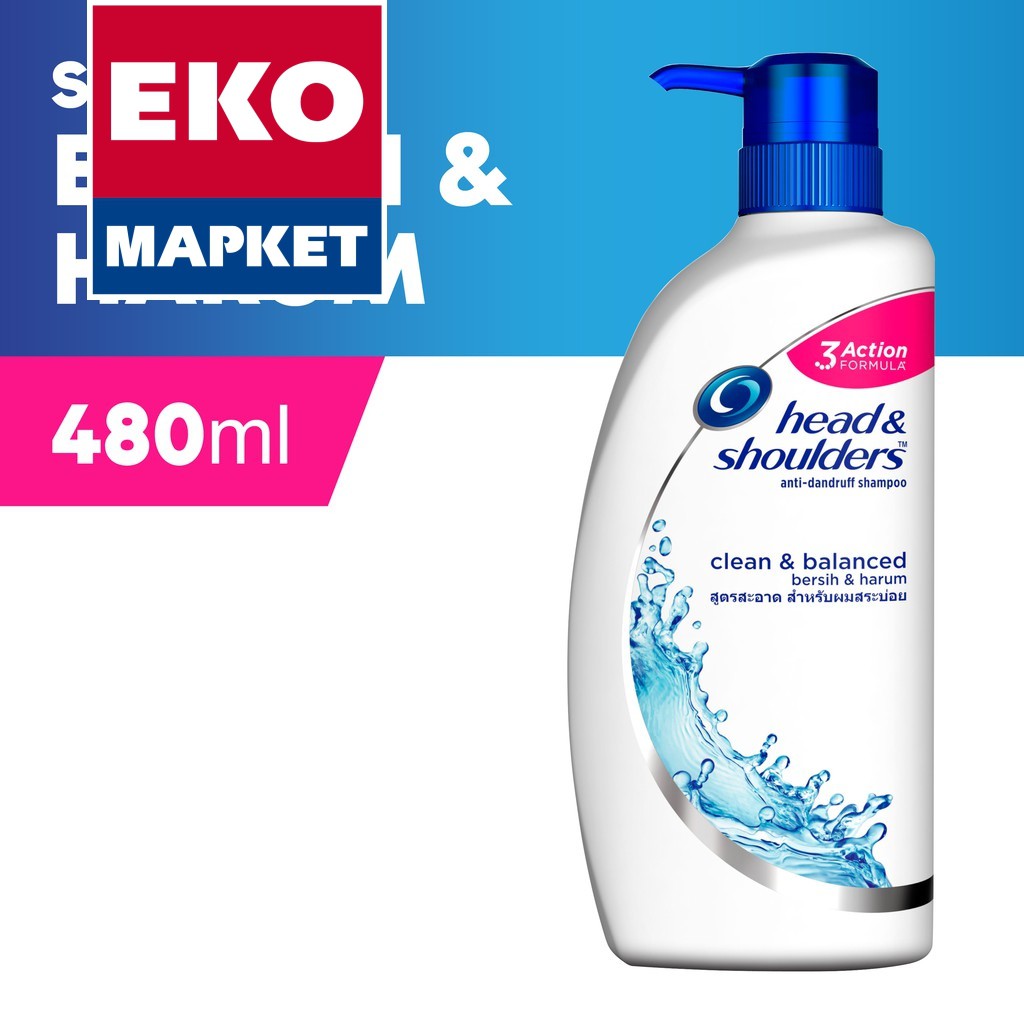 Head & Shoulders Shampoo Clean and Balanced 480ml