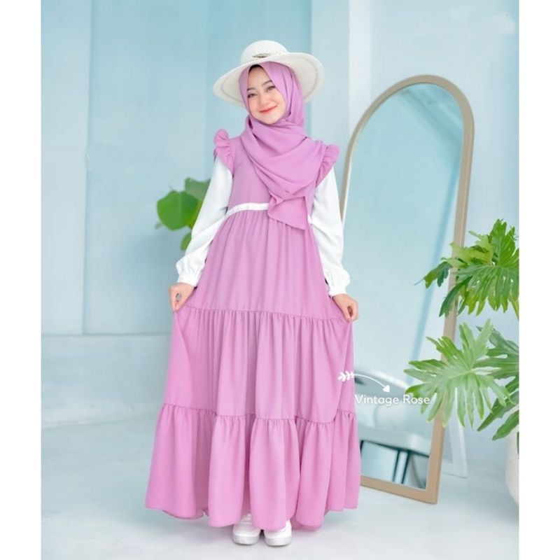 HANIFA DRESS maxy terbaru ,gamis remaja dewasa ,ootd kekinian ,fashion muslim