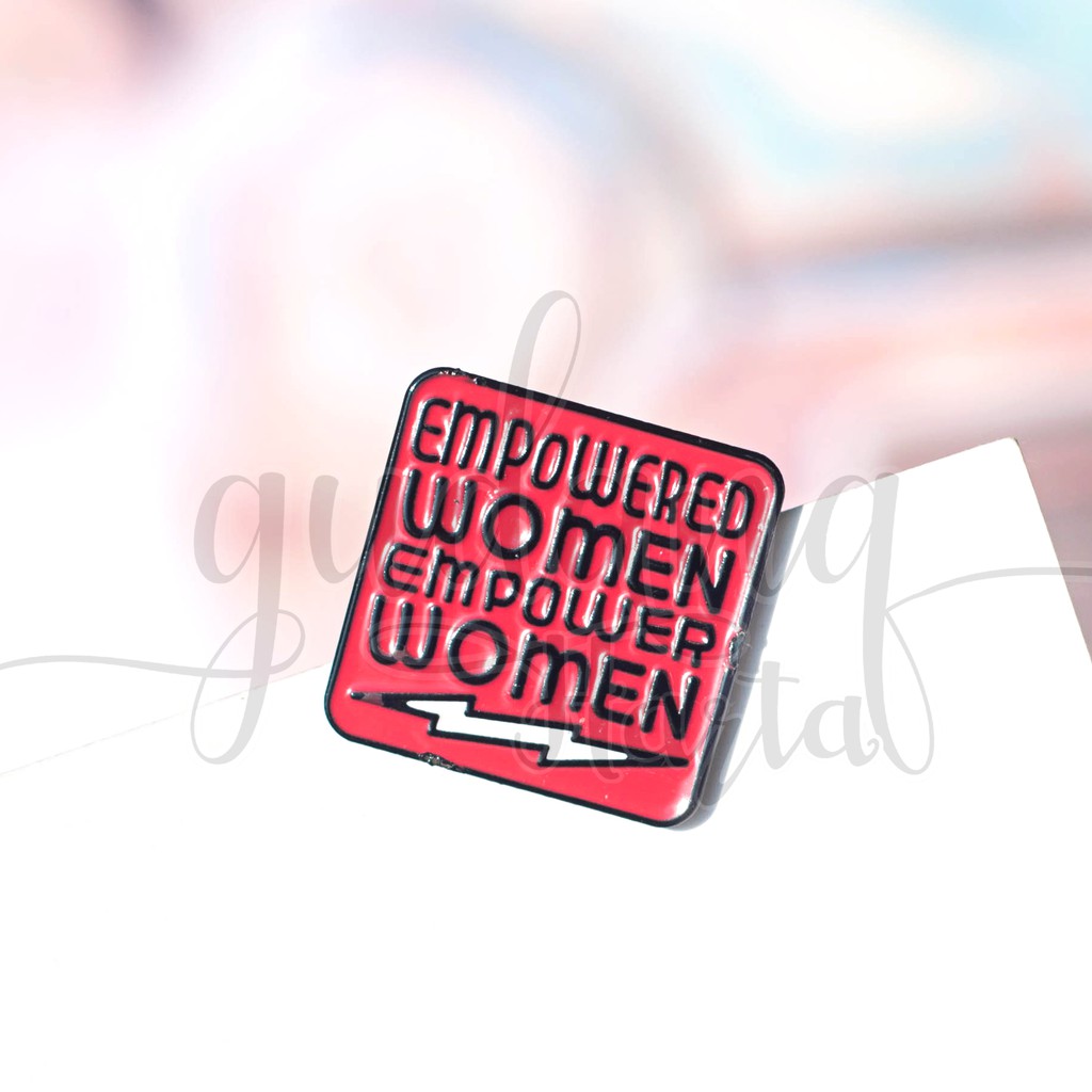 Pin Empowered Women Pin Lucu Bros Unik Cantik Cute Pin Murah GH 208711