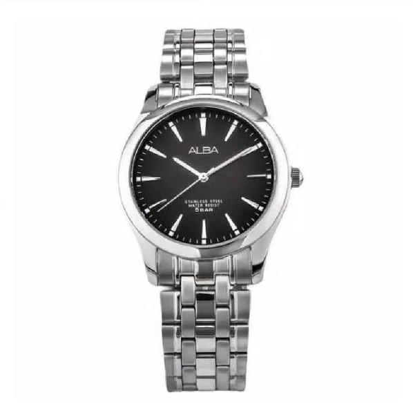 Alba ARSY19X1 Jam Tangan Pria Original ARSY19 Cowok Klasik Classic Strap Rantai Stainless Steel