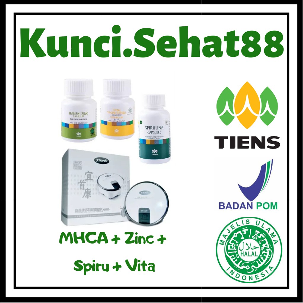 Tiens / Tianshi Pengencang &amp; Pembesar Payudara MHCA + Zinc + Vitaline + Spirulina