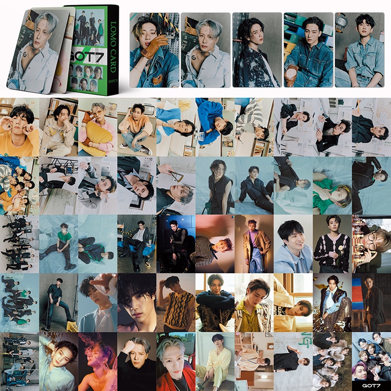 55pcs / Kotak Kartu Foto LOMO GOT7 2022 (GOT7) Album Kartu Pos