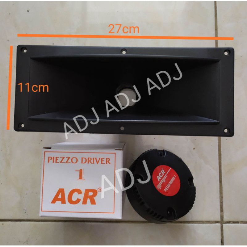 Paket corong horn 27cm x 11 cm dan driver  tweeter twiter ACR piezo 1
