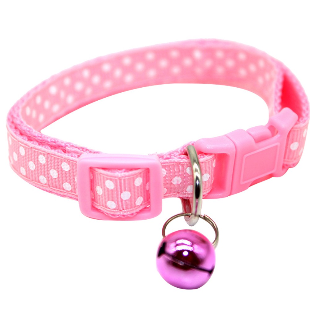 Kalung Leher Anjing / Kucing Adjustable Motif Polkadot