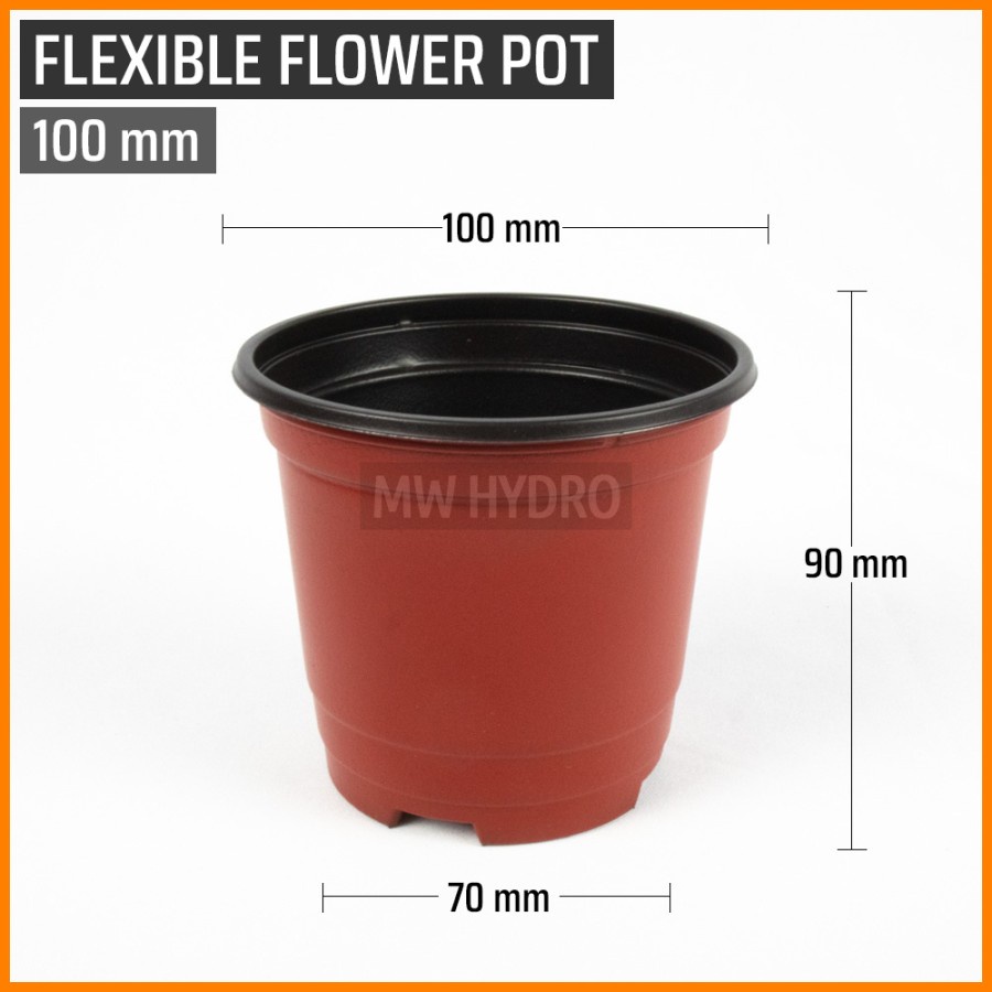 Double Color Flexible Flower Pot / Pot Bunga Elastis Dua Warna, 10 cm