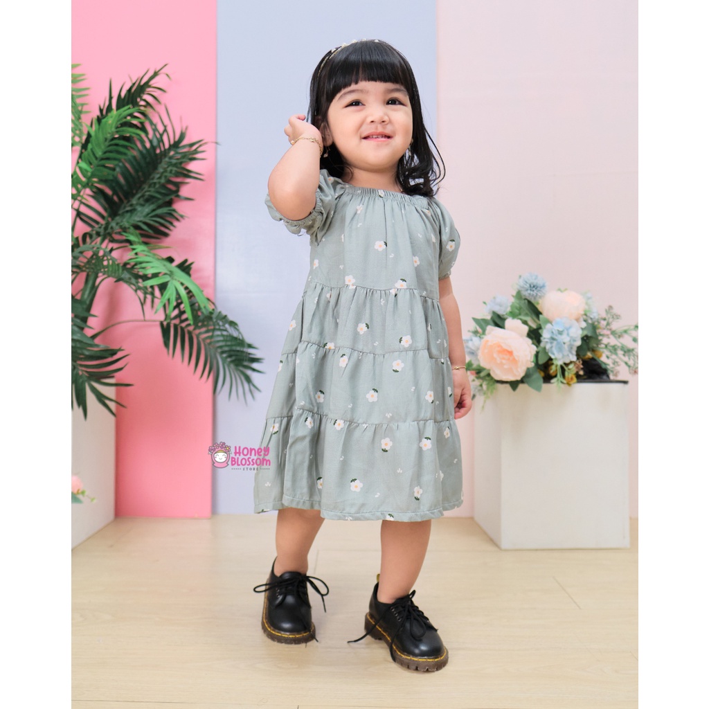 HONEYBLOSSOM dress bayi / dress bayi perempuan 6 12 bulan motif bunga cantik emily