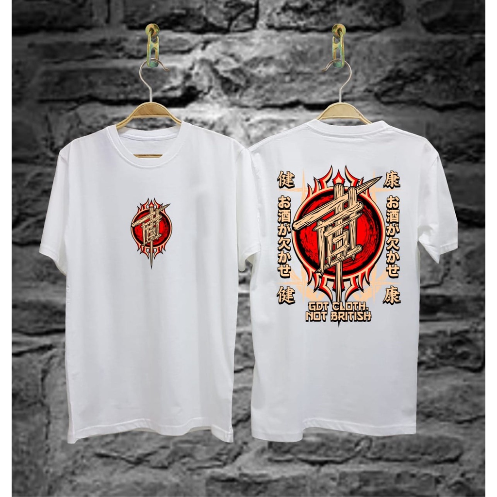 Kaos Tshirt Pria Terbaru Britis Putih Distro Lengan Pendek Motif Sablon Bergambar Keren