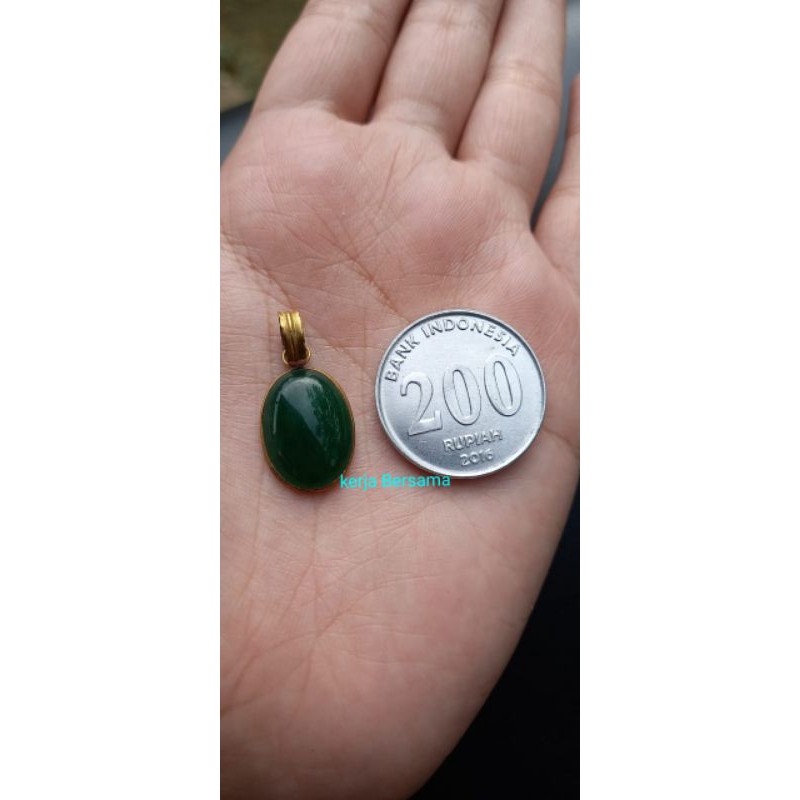 Liontin batu giok lapis emas 24k