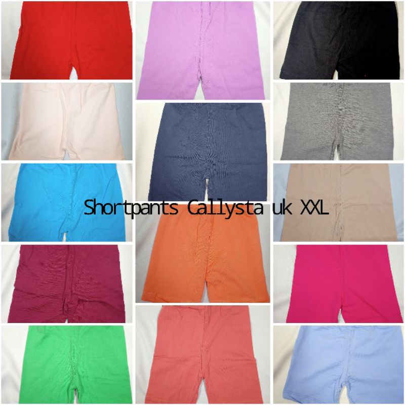 Celana Pendek / Short Pants Callysta Polos Ukuran XL, XXL, XXXL BISA PILIH WARNA