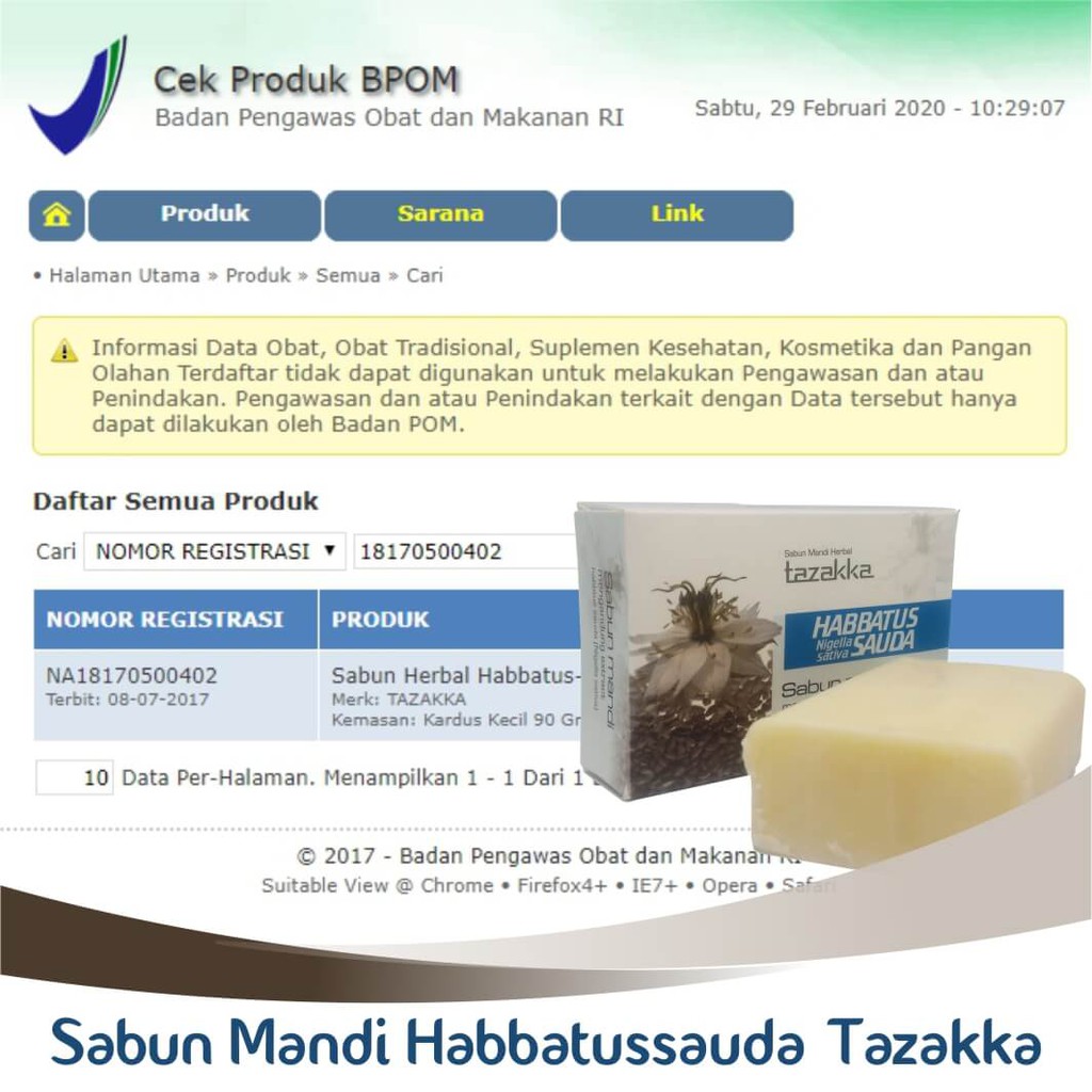 SABUN Habbatusauda Sabun Pemutih Kulit Herbal Tazakka ORIGINA Halal BPOM. Tazzaka