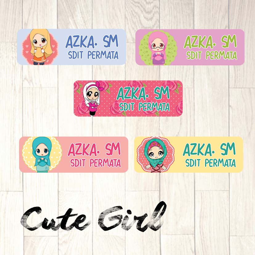 

STIKER LABEL NAMA CUTE GIRL