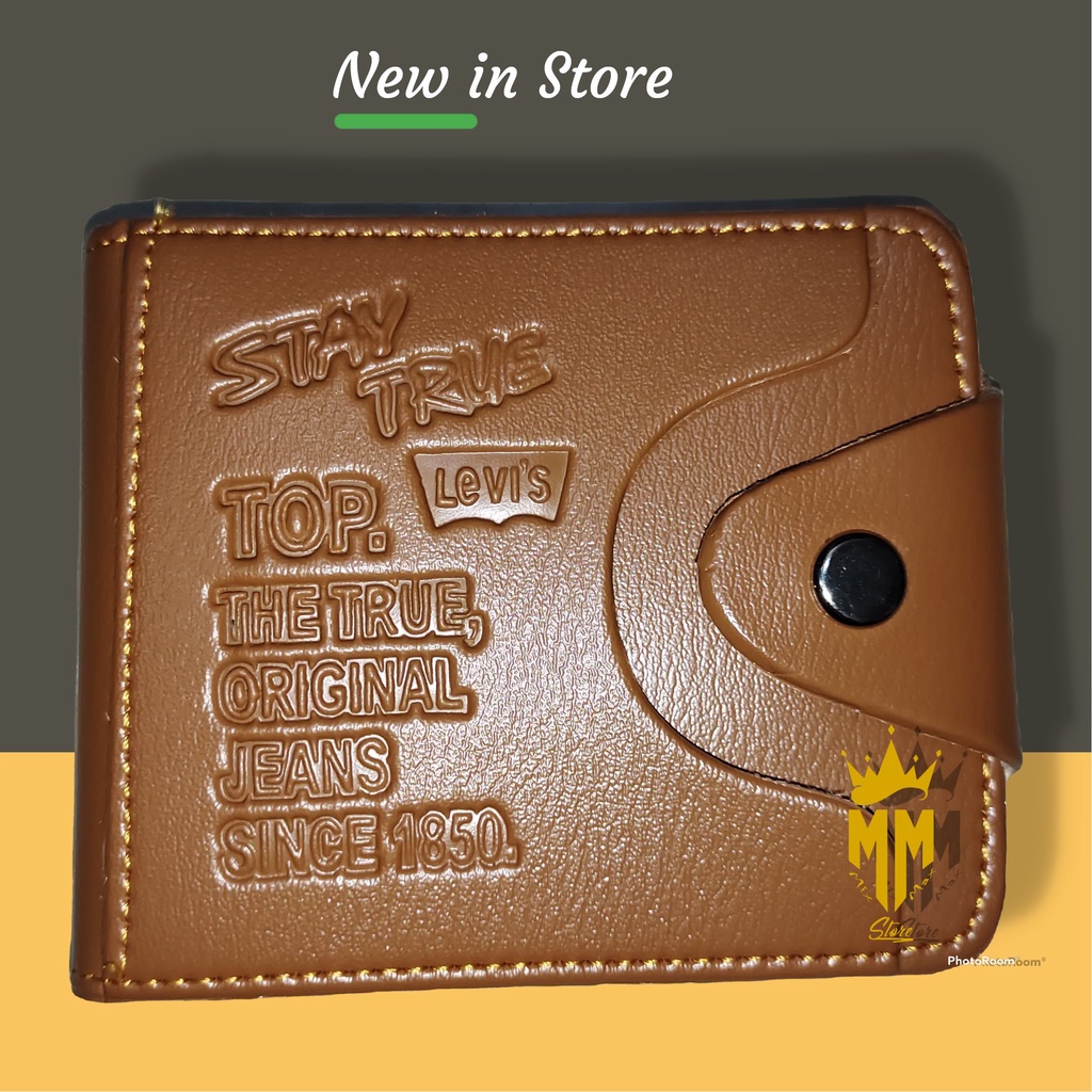 dompet kulit pria distro berlogo keren elegan model pendek simple terbaru