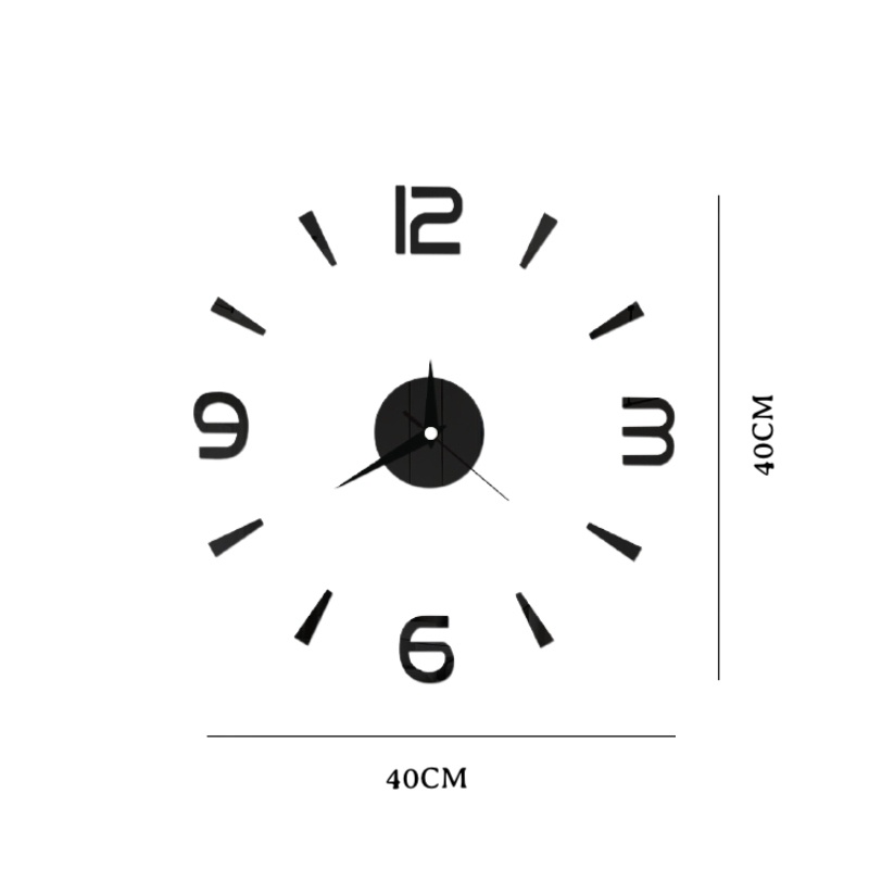 Jam DIY Dinding Besar Diameter 40cm Silent Original / Jam Dinding Tempel 3D / Jam Creative Tembok