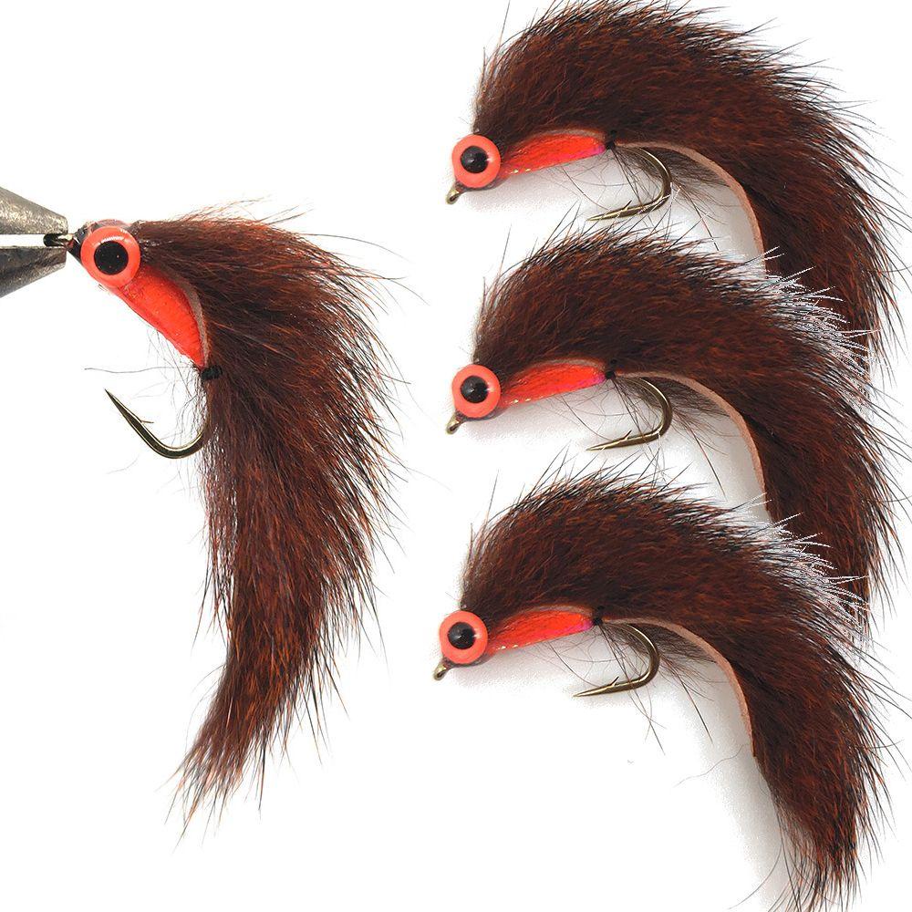 Top 5pcs Umpan Lalat DIY Buatan Lure Fishing Squirrel Strip