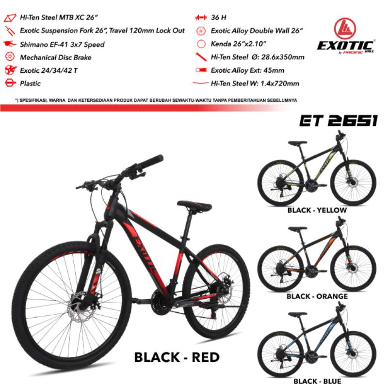 Sepeda Gunung Uk 26 Exotic 2651