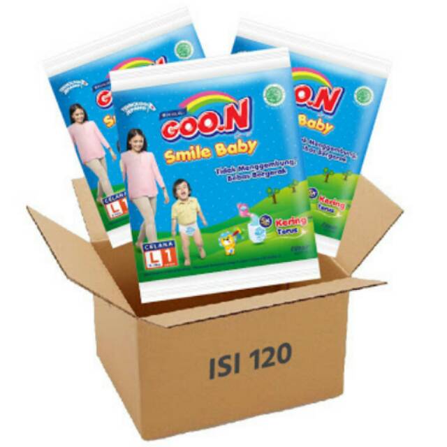 GOO.N Smile Baby S,M,L,XL1 (karton isi 120pcs) goon pampers murah smile baby pants