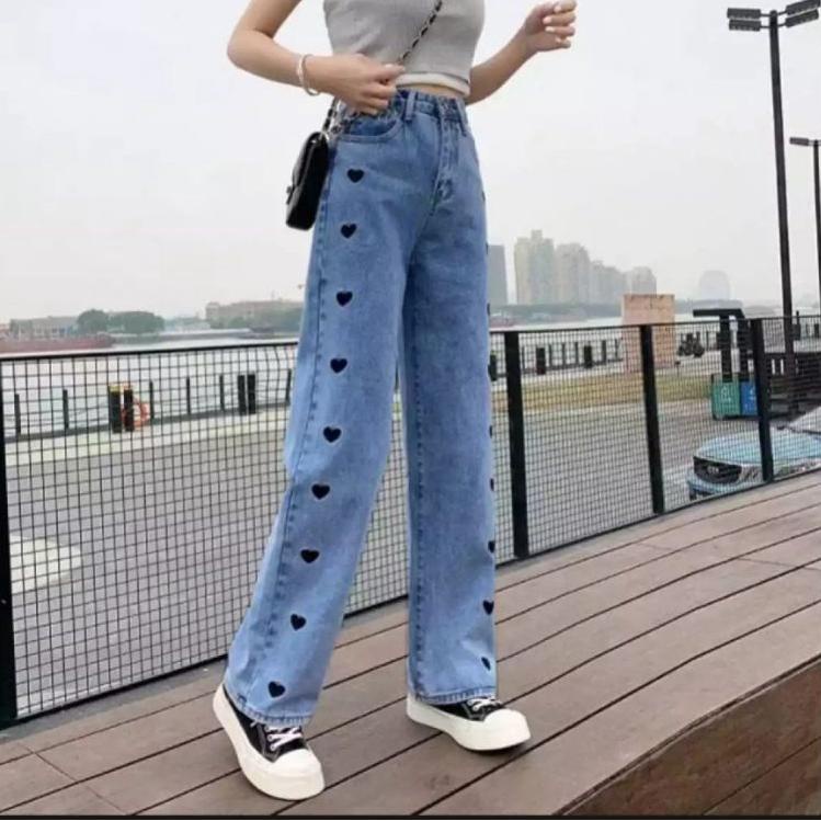 Boyfriend Kulot Jeans Korea / Kulot Jeans Love | KTP.02Jl22ᴼ