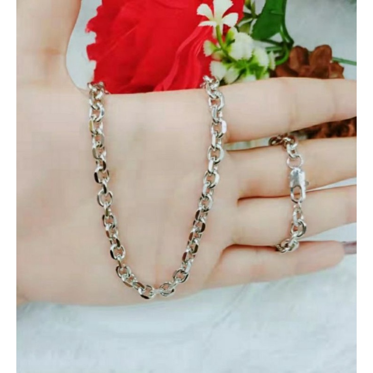 kalung Nori kotak padat / kalung titanium wanita