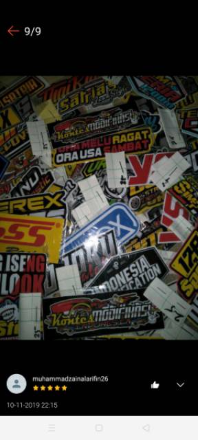 Random sticker 1paket isi 50 pcs sticker printing