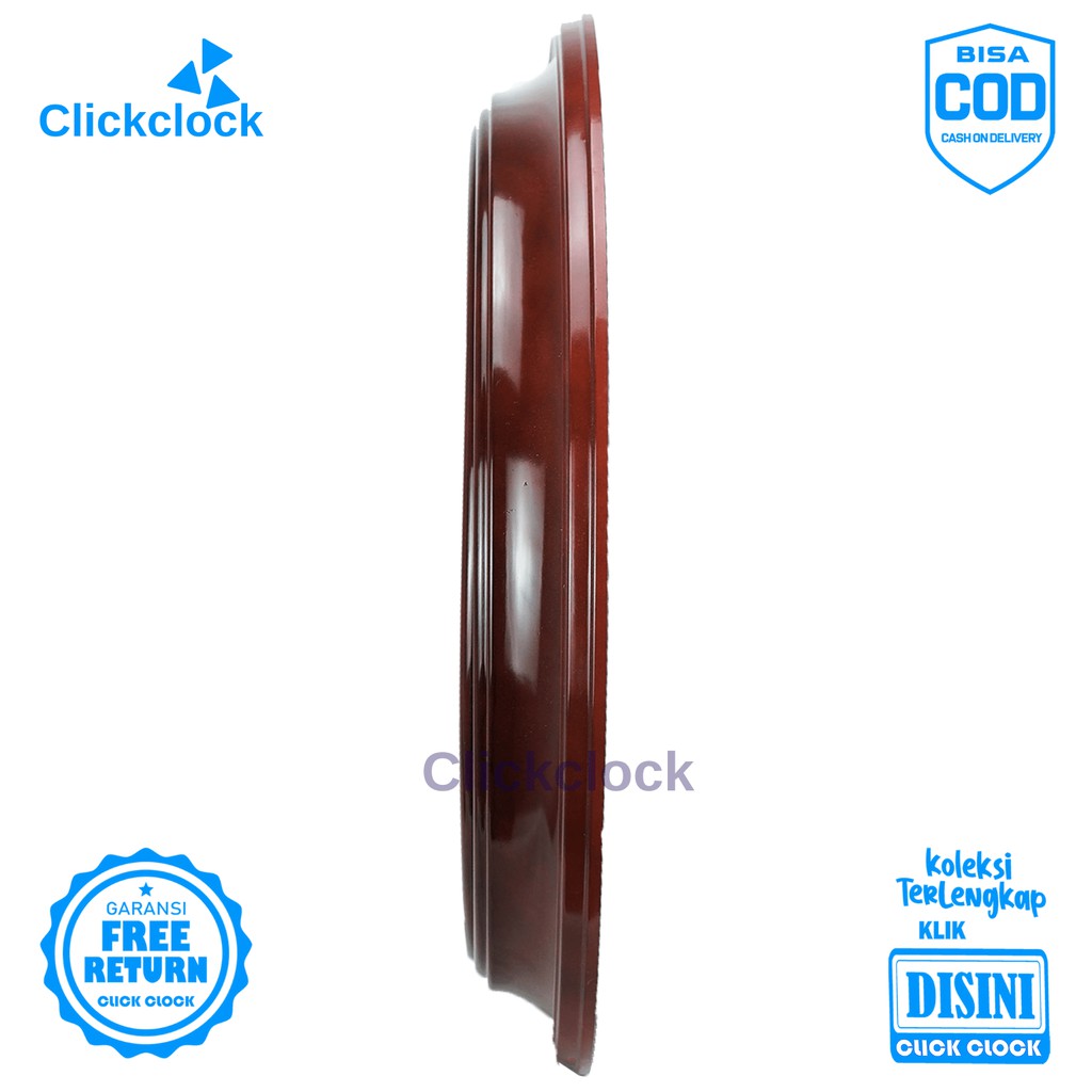 Jam Dinding Quartz Minimalis Coklat Renata ZX-9373 Besar Dekorasi Rumah Unik