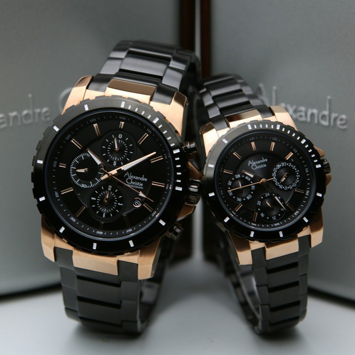 ORIGINAL Jam Tangan Couple Alexandre Christie Stainles AC 6141 / AC6141 / 6141 Garansi Resmi 1 Tahun