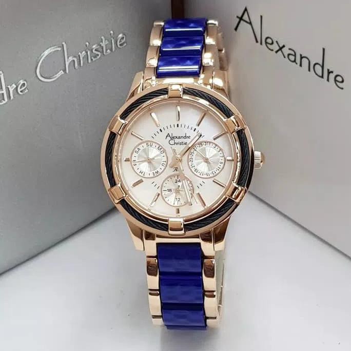 Alexandre Christie AC 2654 BF Rosegold Blue Original