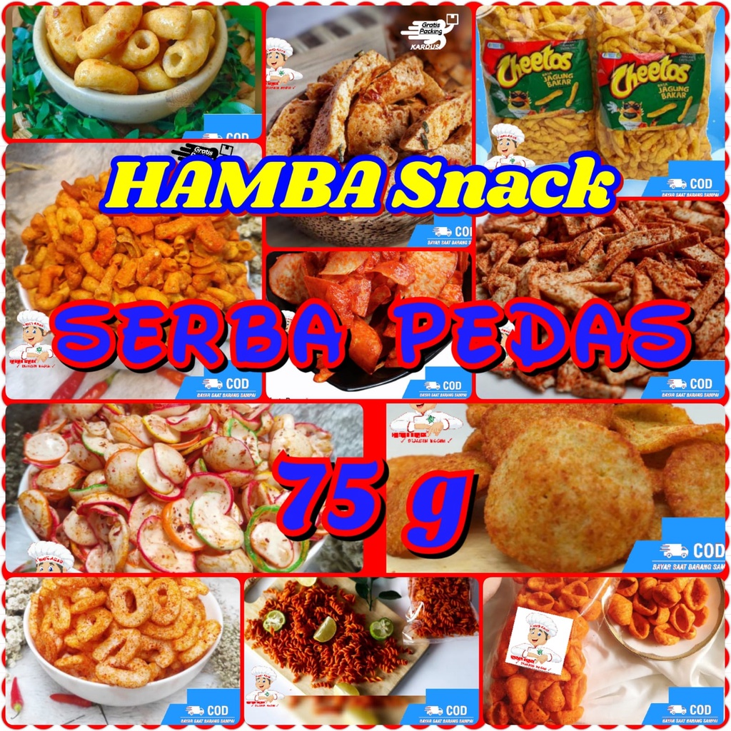 

[75g] SERBA PEDAS COD | HAMBA SNACK ANEKA MAKANAN SUPER PEDAS jajanan cemilan camilan sehat MURAH RASA DIJAMIN NAGIH