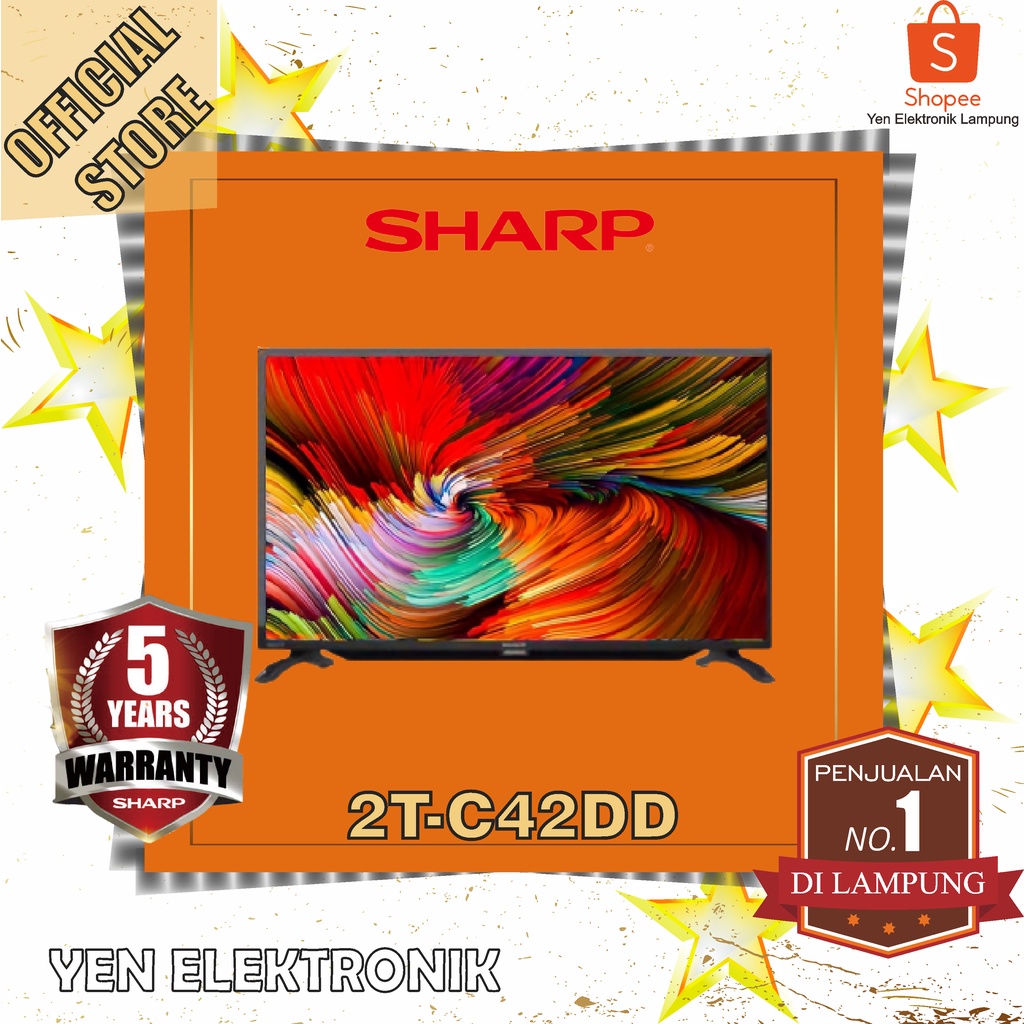 TV Sharp 2T C42DD1I LED Digital TV 42 Inch Garansi Resmi Sharp 5 Tahun