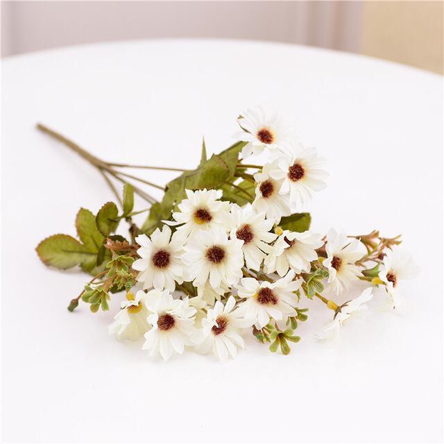 COD BUNGA MATAHARI  BUNGA TANGKAI PLASTIK BUNGA ARTIFISIAL BUNGA PAJANGAN BUNGA HIASAN BT9022-PUTIH