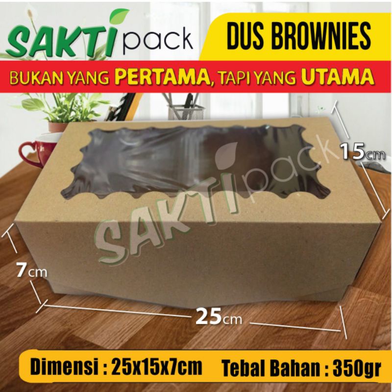 

Dus 25 x 15 x 7 cm, kraft 350, laminasi plastik