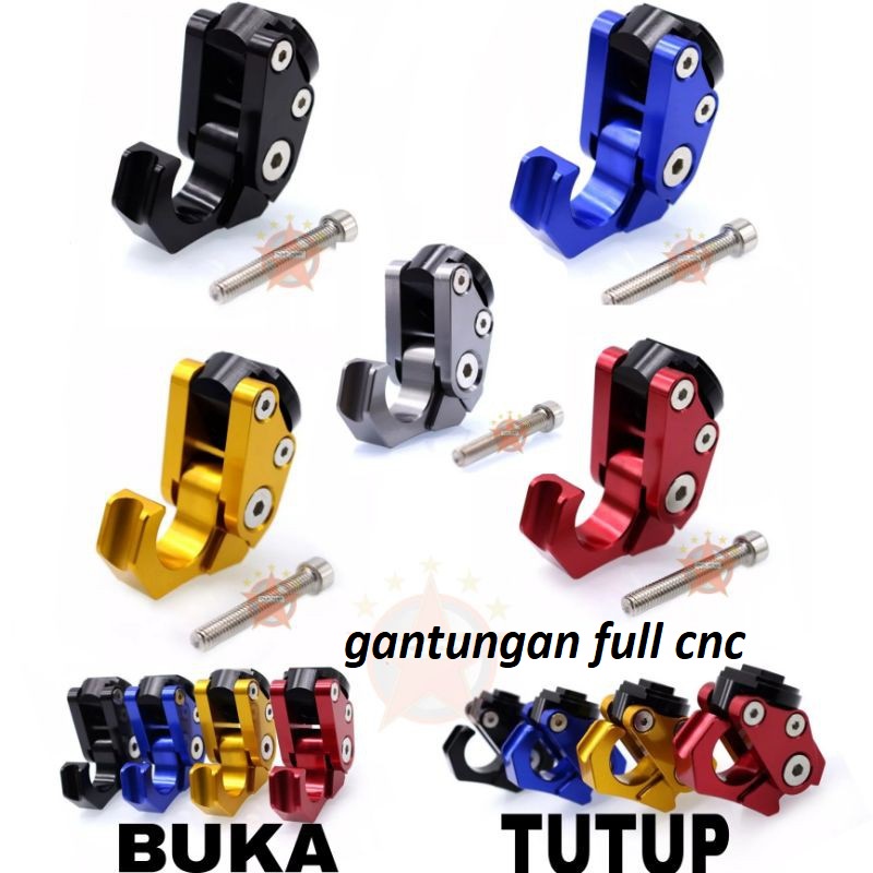 gantungan barang dimotor cakar robot gantungan nmax,aerox,lexi,mio,vario ,beat dll full cnc universal