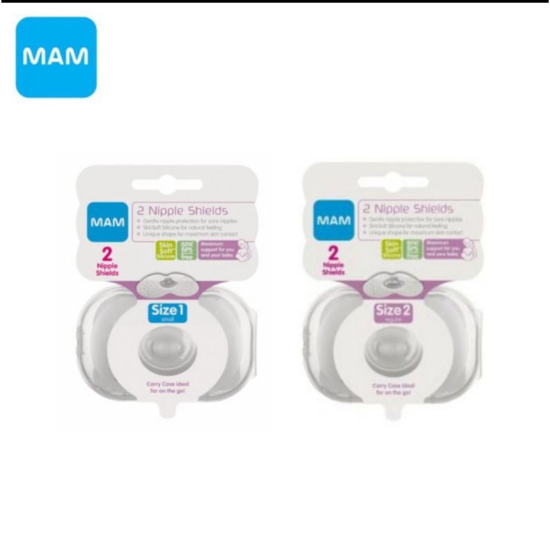 MAM 2 Nipple Shields Size 1 &amp; 2