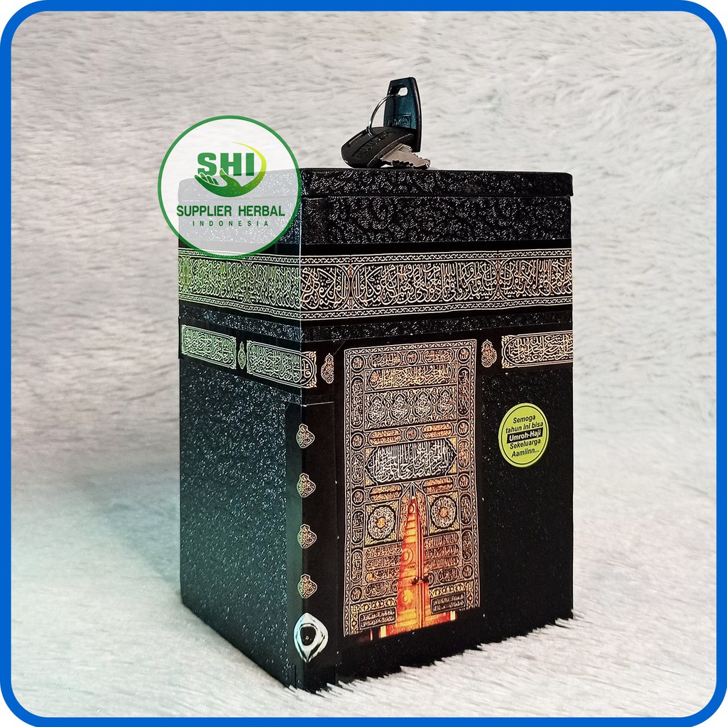 CELENGAN KA'BAH Kabah kakbah SEDANG Miniatur Kado Ulangtahun Souvenir Haji Umroh Unik sedekah subuh-7
