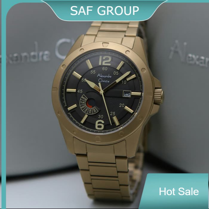 JAM TANGAN PRIA ALEXANDRE CHRISTIE AC 6536 AC6536 BRONZE BLACK ORIGINAL by plp
