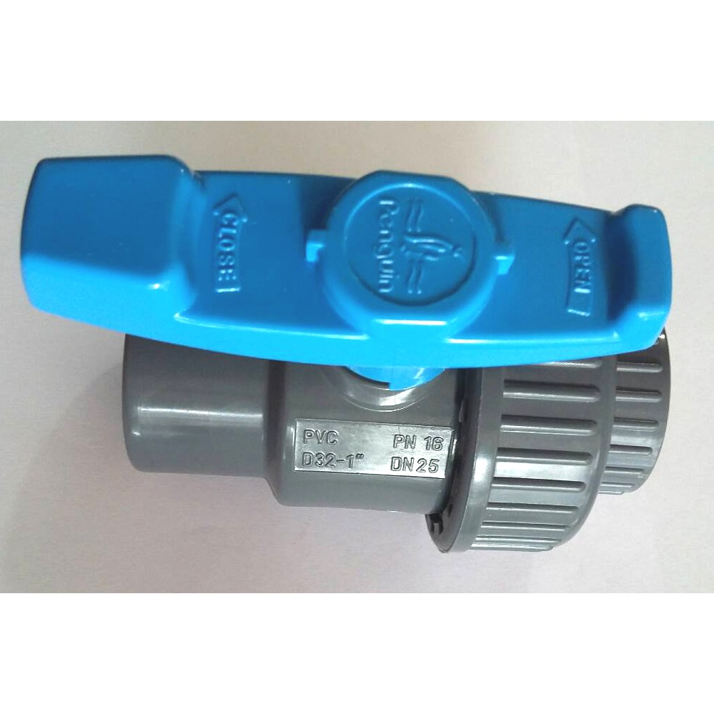 Ballvalve penguin 1 inch - stop kran Ballvalve 1inch Pinguin fitting sambungan kran valve setop kran spare part tangki toren single union