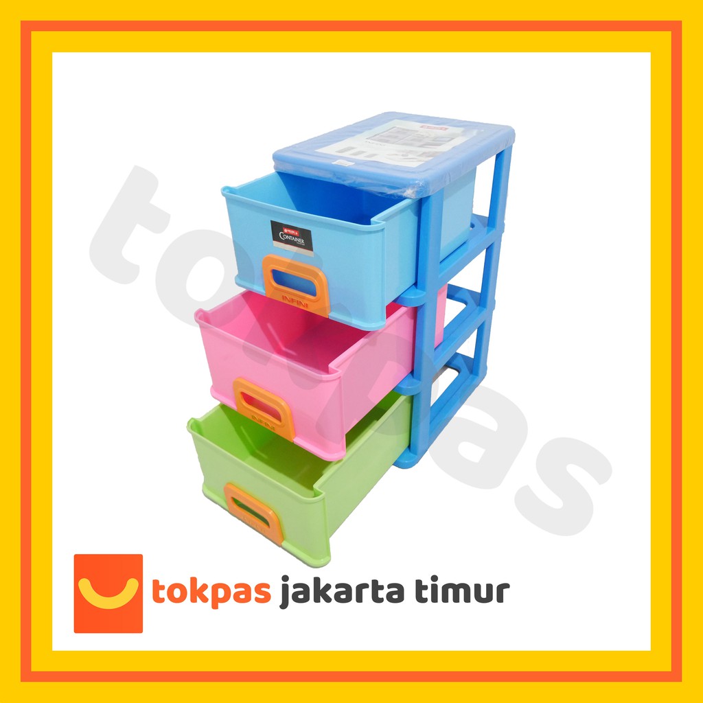 Lemari Plastik Lion Star Kabinet Susun 3 Infini Container M 3 IF 3