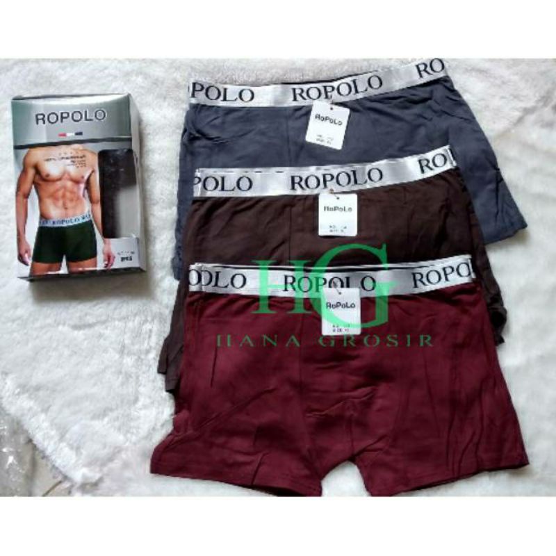 3 PCS CELANA DALAM. BOXER PRIA ROPOLO